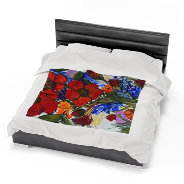 Field of Poppies Velveteen Plush Blanket - Image 6