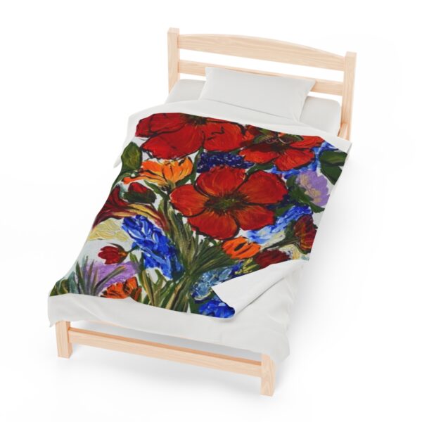 Field of Poppies Velveteen Plush Blanket