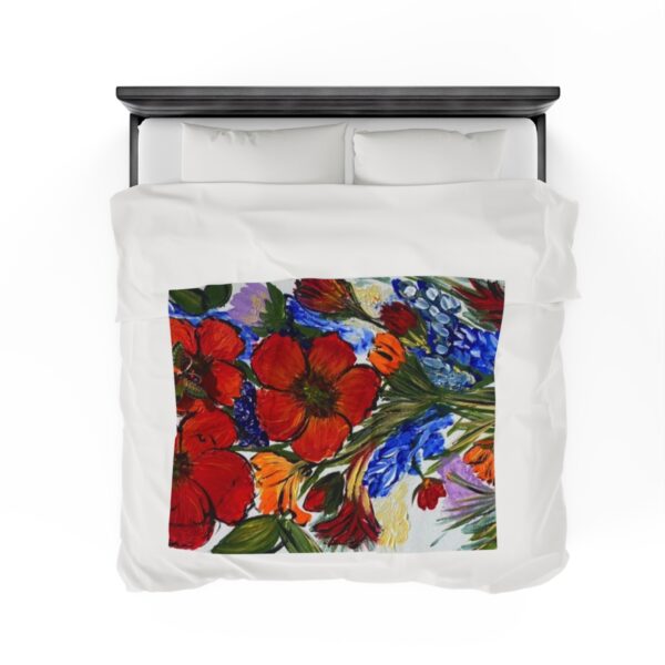 Field of Poppies Velveteen Plush Blanket - Image 8