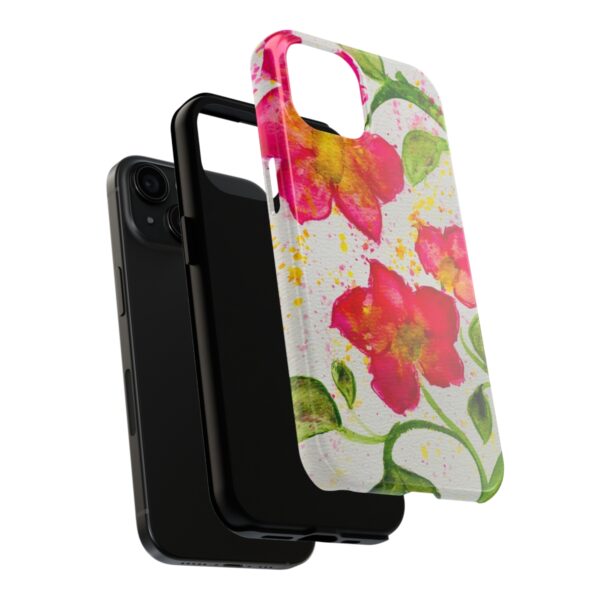 Watercolor Red Flowers Tough Phone Cases - Image 5