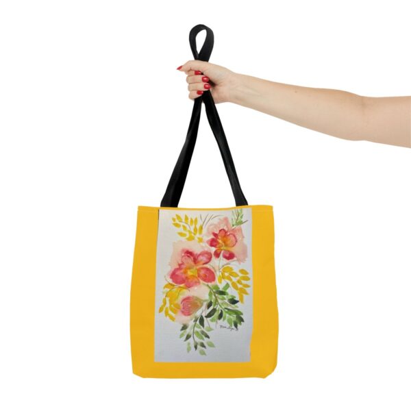 Watercolor Red Flowers Tote Bag (AOP) - Image 4