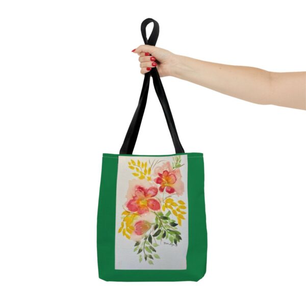 Watercolor Red Flowers Tote Bag (AOP) - Image 4