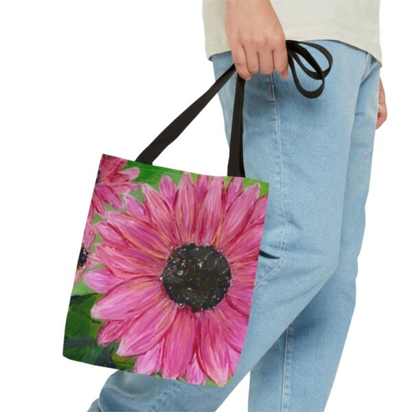 Pink Sunflowers - Tote Bag (AOP) - Image 3