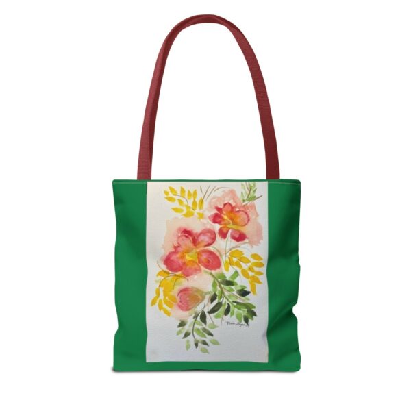 Watercolor Red Flowers Tote Bag (AOP) - Image 6