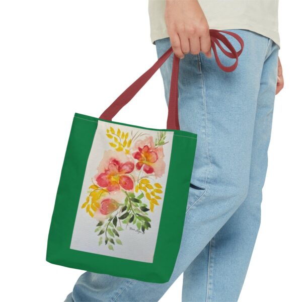 Watercolor Red Flowers Tote Bag (AOP) - Image 7