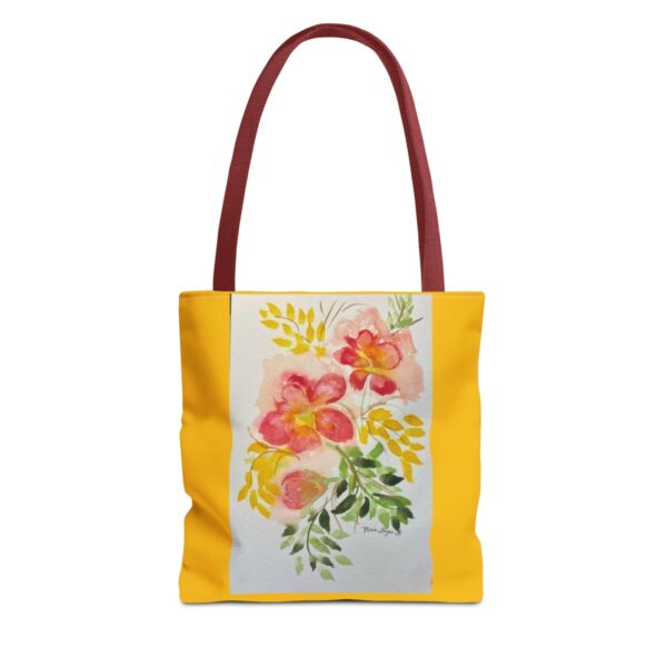 Watercolor Red Flowers Tote Bag (AOP) - Image 5