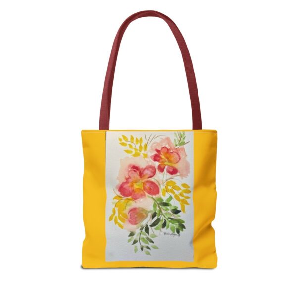 Watercolor Red Flowers Tote Bag (AOP) - Image 6