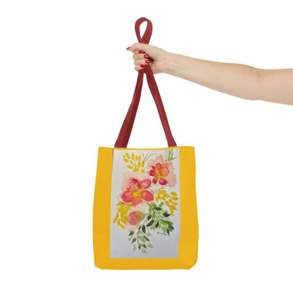 Watercolor Red Flowers Tote Bag (AOP) - Image 8