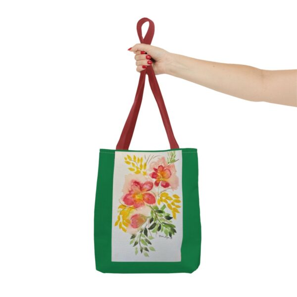 Watercolor Red Flowers Tote Bag (AOP) - Image 8