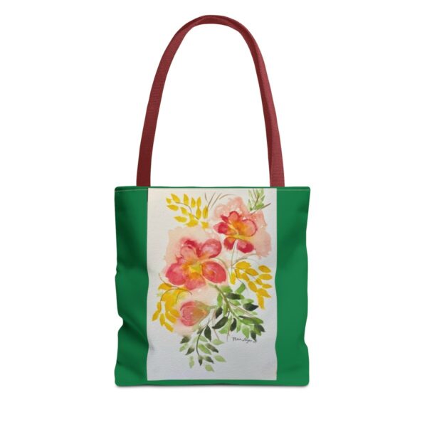 Watercolor Red Flowers Tote Bag (AOP) - Image 5