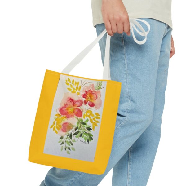 Watercolor Red Flowers Tote Bag (AOP) - Image 11