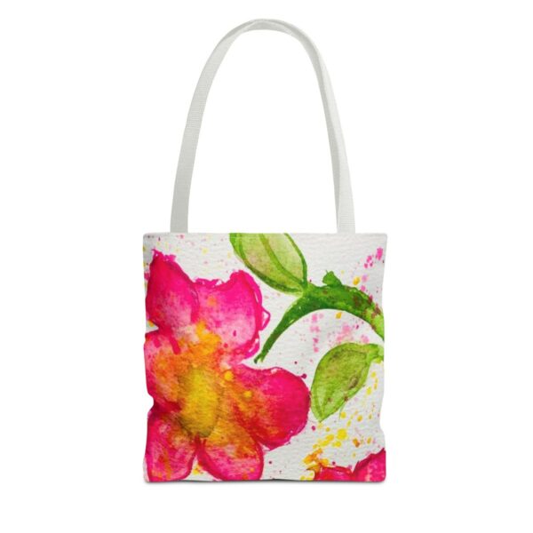 Watercolor Red Flowers Tote Bag (AOP) - Image 9