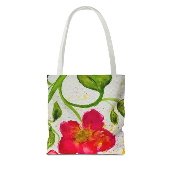 Watercolor Red Flowers Tote Bag (AOP) - Image 10