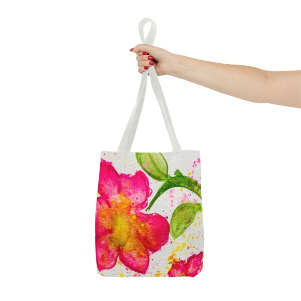 Watercolor Red Flowers Tote Bag (AOP) - Image 12