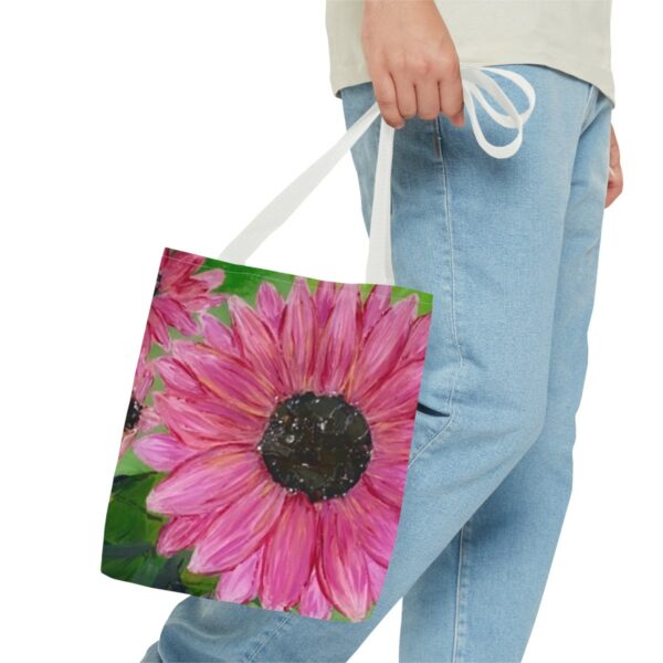 Pink Sunflowers - Tote Bag (AOP) - Image 11