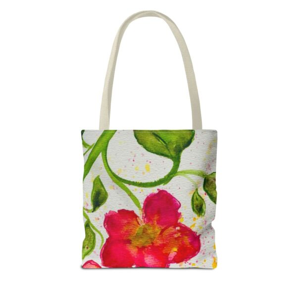 Watercolor Red Flowers Tote Bag (AOP) - Image 14