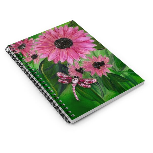 Pink Sunflowers - Spiral Notebook - Ruled Line - Image 4