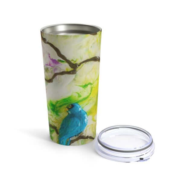 Blue Bird on a Branch - Tumbler 20oz - Image 5