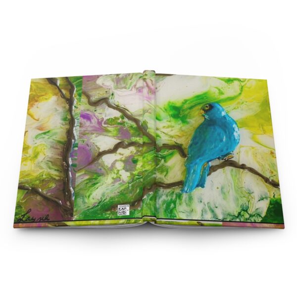 Blue Bird on a Branch Hardcover Journal Matte - Image 5