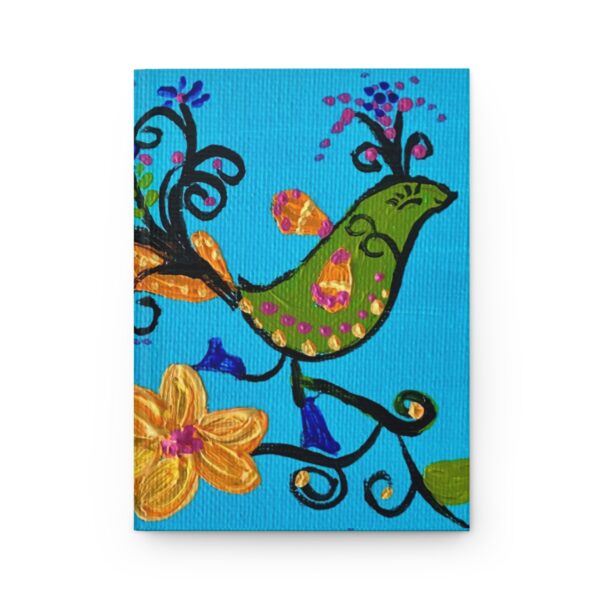 Green Tropical Bird - Hardcover Journal Matte - Image 2