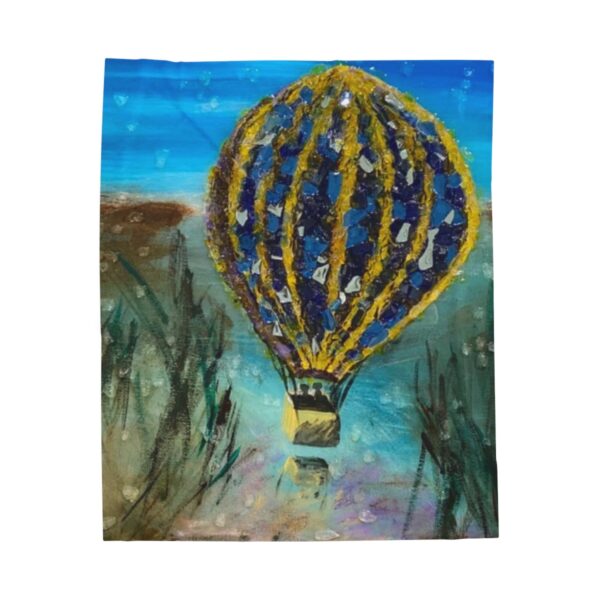 Balloon Over the Everglades - Velveteen Plush Blanket - Image 2