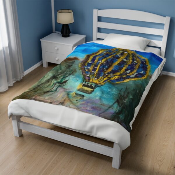 Balloon Over the Everglades - Velveteen Plush Blanket