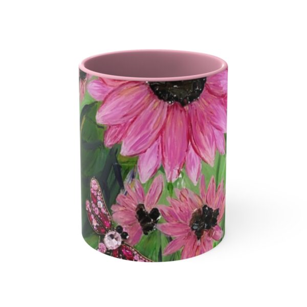 Pink Sunflowers - Accent Coffee Mug, 11oz - Image 2