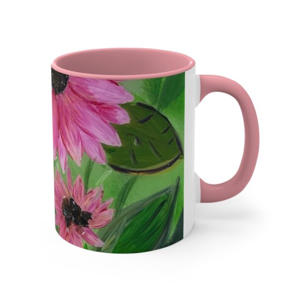 Pink Sunflowers - Accent Coffee Mug, 11oz - Image 4